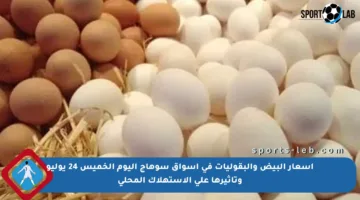 أسعار البيض والبقوليات في أسواق سوهاج اليوم الخميس 24 يوليو وتأثيرها على الاستهلاك المحلي